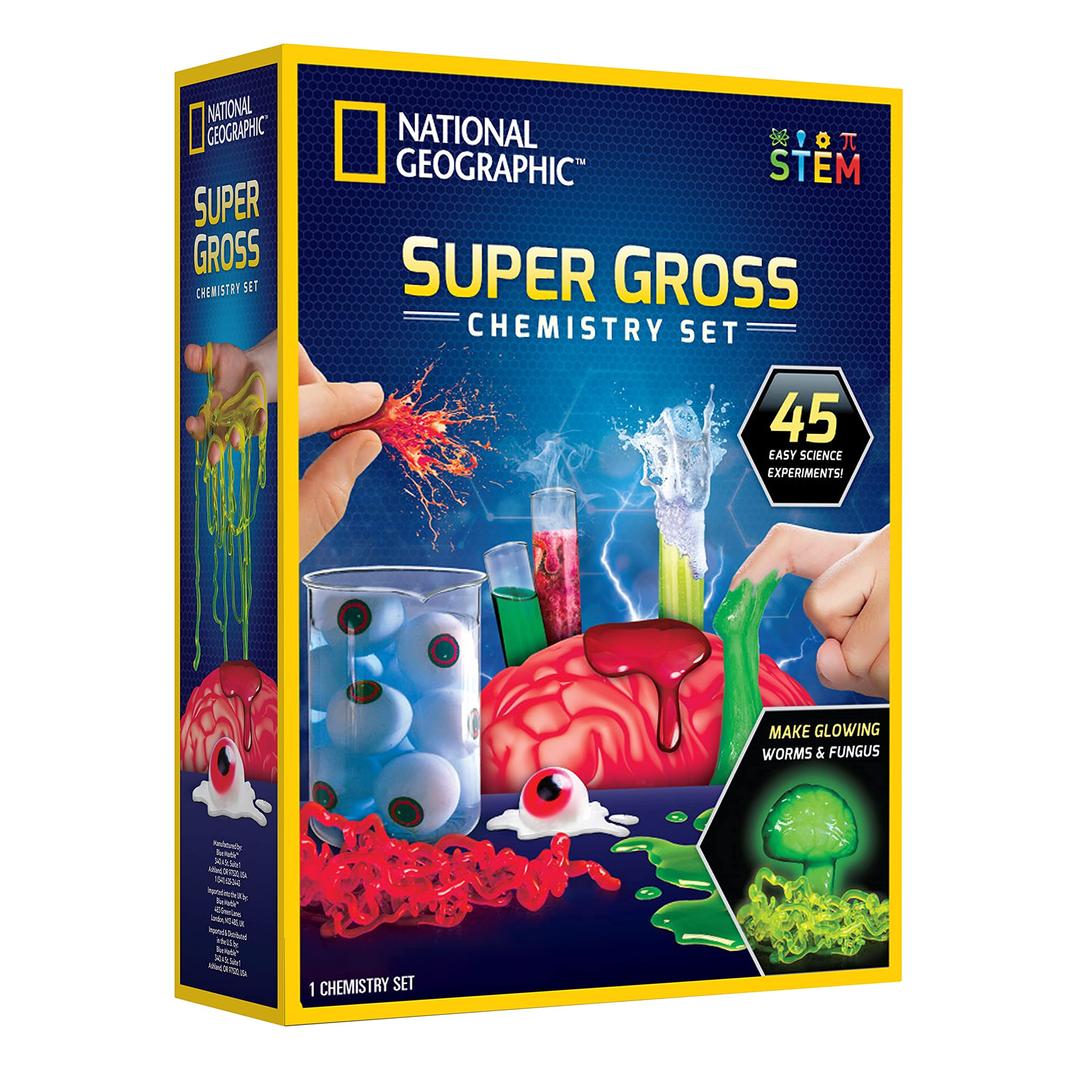 National Geographic Kids Dissect a Brain, Burst Blood Cells, and More, Great Stem Kit for 15 Gross Science Lab Experiments