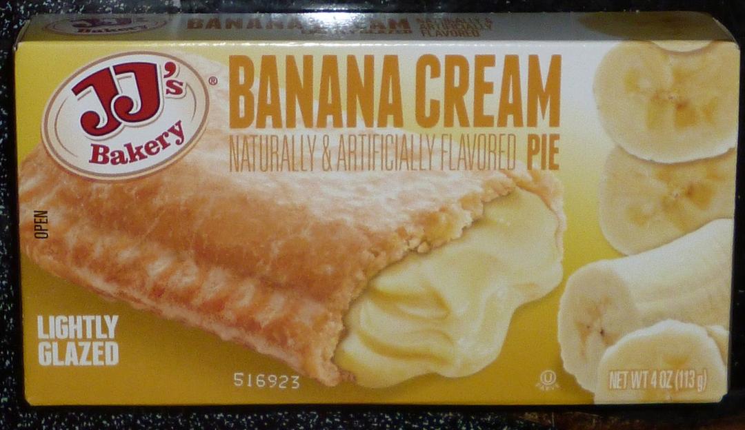 JJ's BakeryBanana Cream Pie Snack Pies, Individual Dessert, Fresh-Baked, Nut-Free, Kosher Parve, 4 Oz Each (Pack of 6)