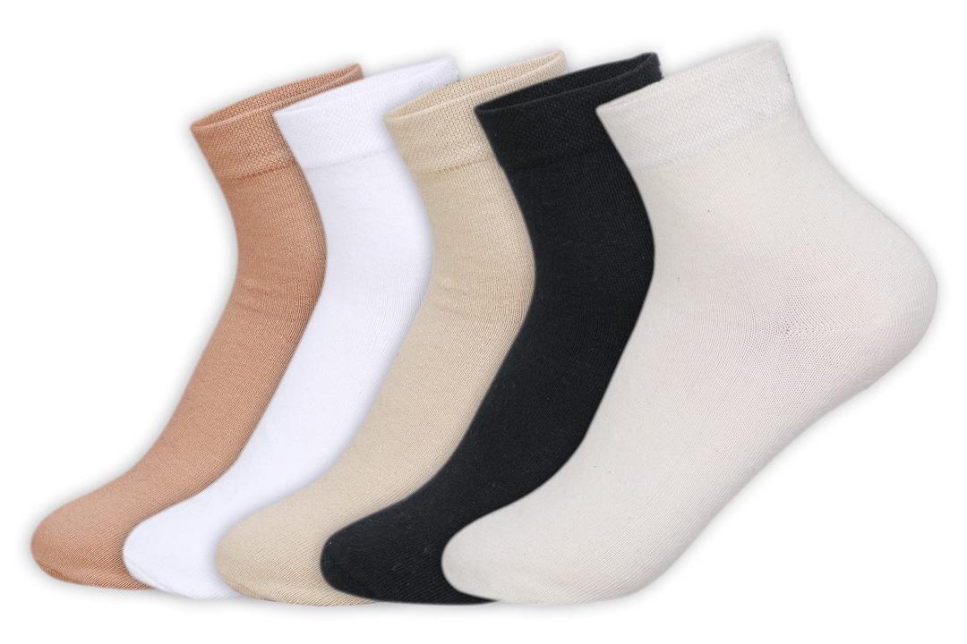 SupersoxAnkle Socks for Women Made With Premium Cotton. Solid Design, Anti Odour & Anti Bacterial, Ideal for Daily Casual Wear/Gym/Office - Pack of 5, Free Size