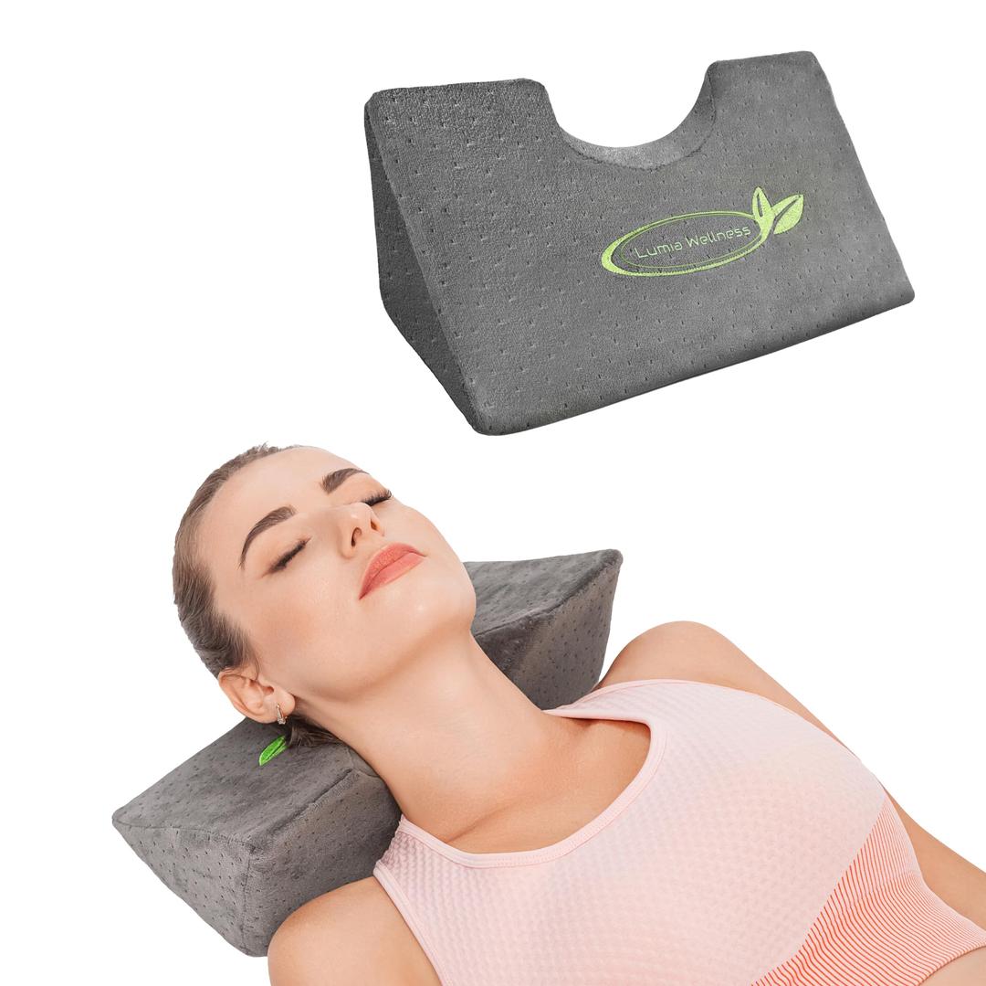 Cervical Traction Wedge Pillow - Neck Support Pillow, TMJ & Neck Pain Relief, Neck Stretcher Relaxer