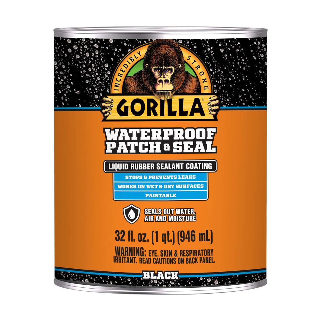 Gorilla Waterproof Patch & Seal Liquid Rubber Sealant; Black; 32oz (Pack of 1)