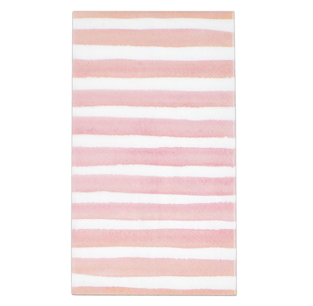 Gift Boutique 100 Pink & White Stripe Guest Napkins 3 Ply Disposable Paper Pack Striped Dinner Hand Napkin for Bathroom Powder Room Holiday Wedding Bridal & Baby Shower Decorative Towels