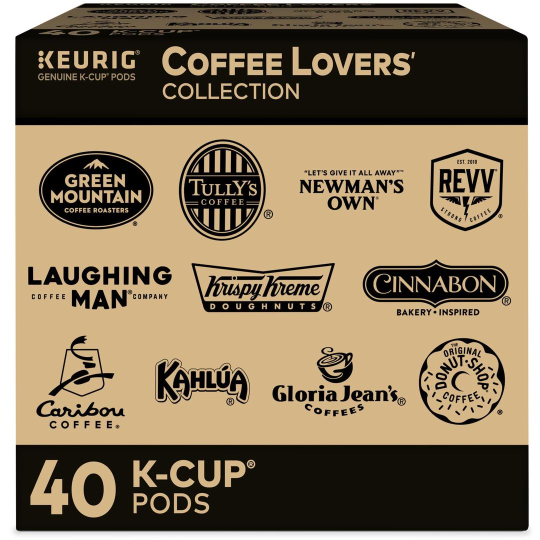 KeurigCoffee Lovers' Collection Sampler Pack, Single-Serve K-Cup Pods, Compatible with all Keurig 1.0/Classic, 2.0 and K-Café Coffee Makers, Variety Pack, 40 Count