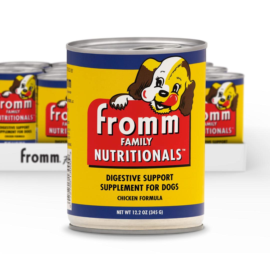 FrommFamily Nutritionals - Digestive Support Supplement for Dogs - Chicken Recipe - Case of 12 Cans