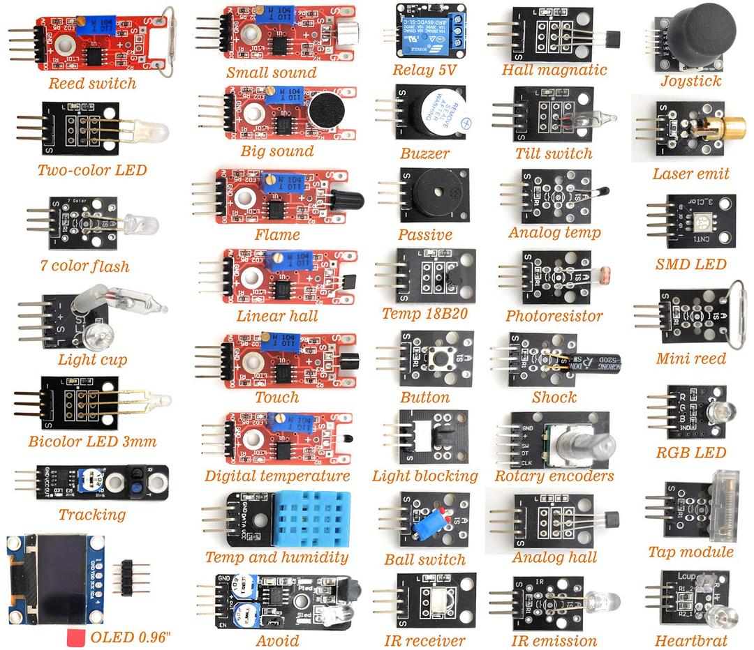 38 in 1 Sensor Module kit for Arduino Rapsberry Pi Project