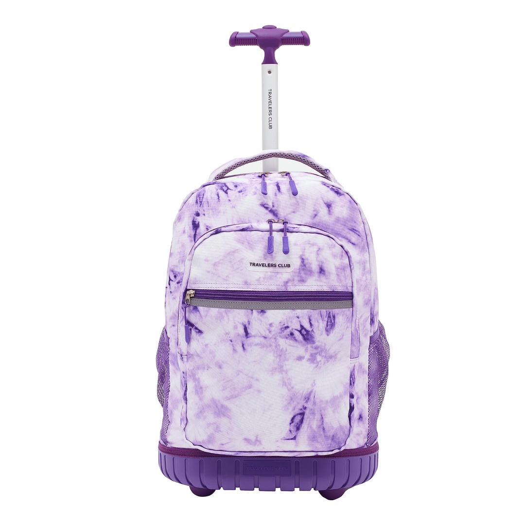 Travelers ClubRolling Backpack, Purple Tie, 18 Inch