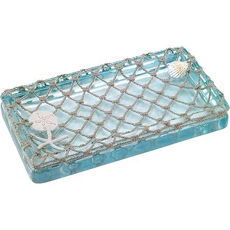 Avanti Linens - Decorative Tray, Resin Countertop Organizer, Beach Inspired Bathroom Accessories (Seaglass Collection)