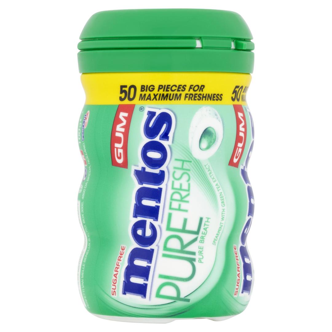 MentosGum Pure Fresh, Spearmint (Pack of 6 , 50-Piece)