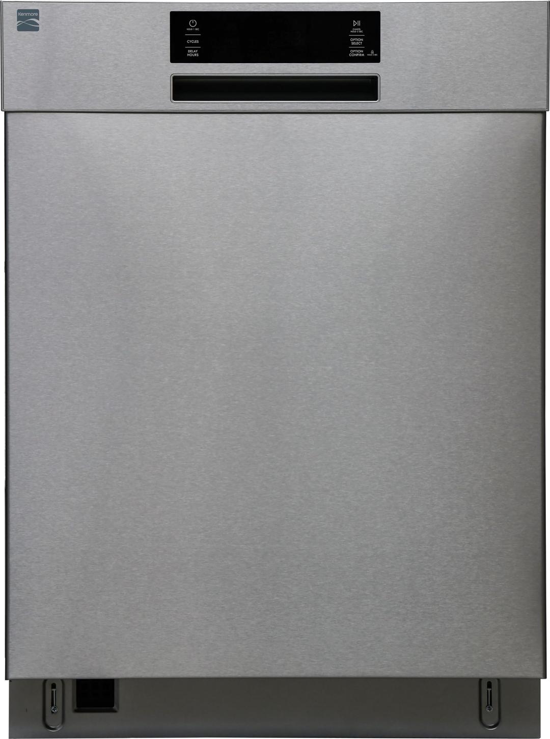 Kenmore 24" Built-In Stainless Steel Tub Dishwasher with SmartWash, Smart Dry, and MoreSpace Adjustable Rack, Energy Star Certified, Fingerprint Resistant Stainless Steel