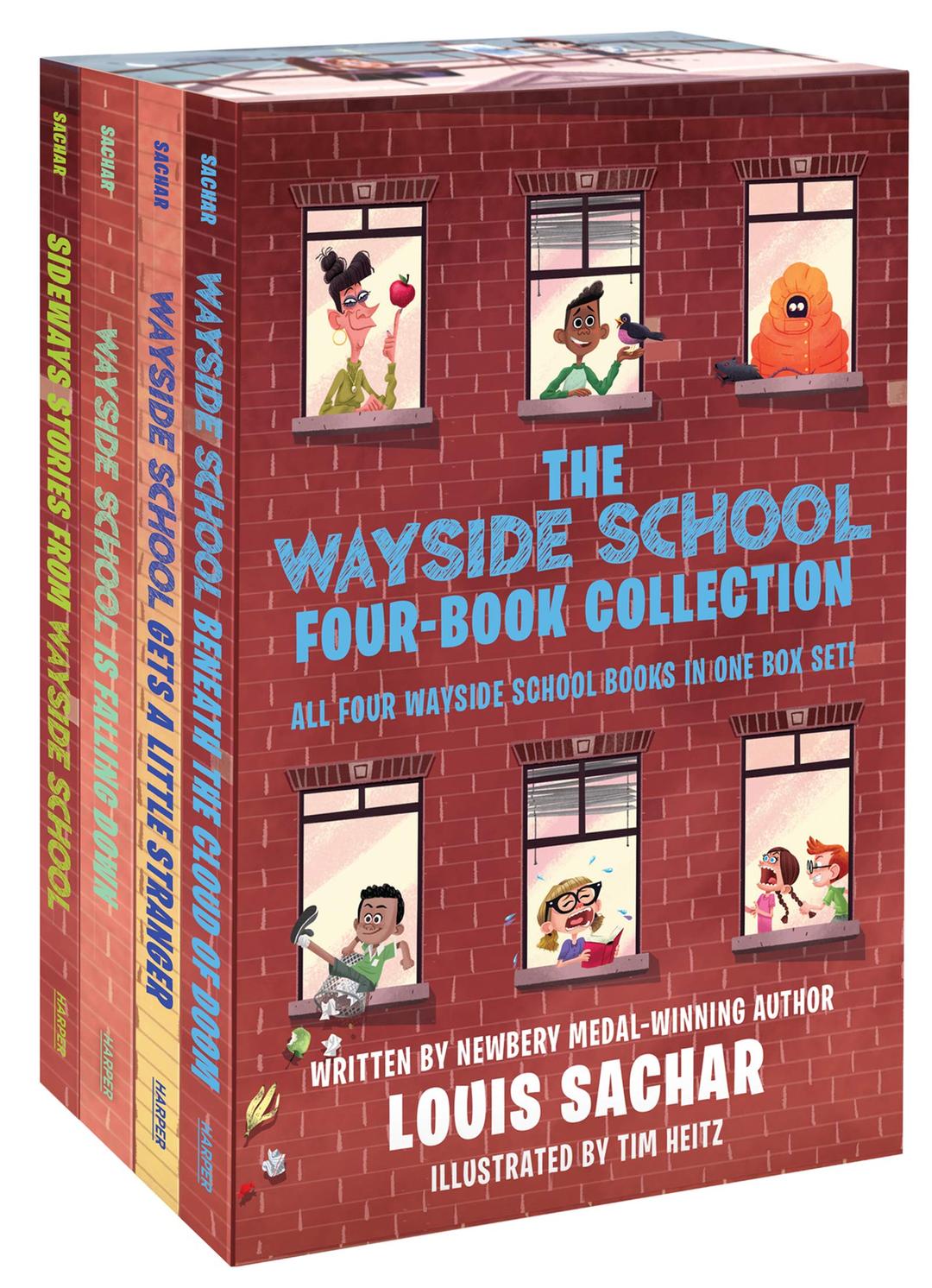 The Wayside School 4-Book Box Set: Sideways Stories from Wayside School, Wayside School Is Falling Down, Wayside School Gets a Little Stranger, Wayside School Beneath the Cloud of Doom