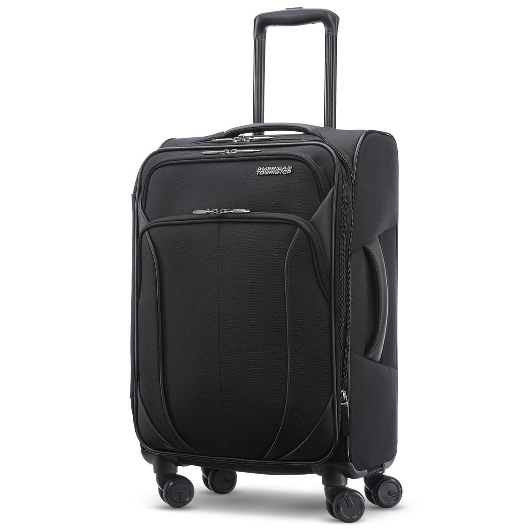 AMERICAN TOURISTER 4 KIX 2.0 Softside Expandable Luggage, Black, 20 Spinner