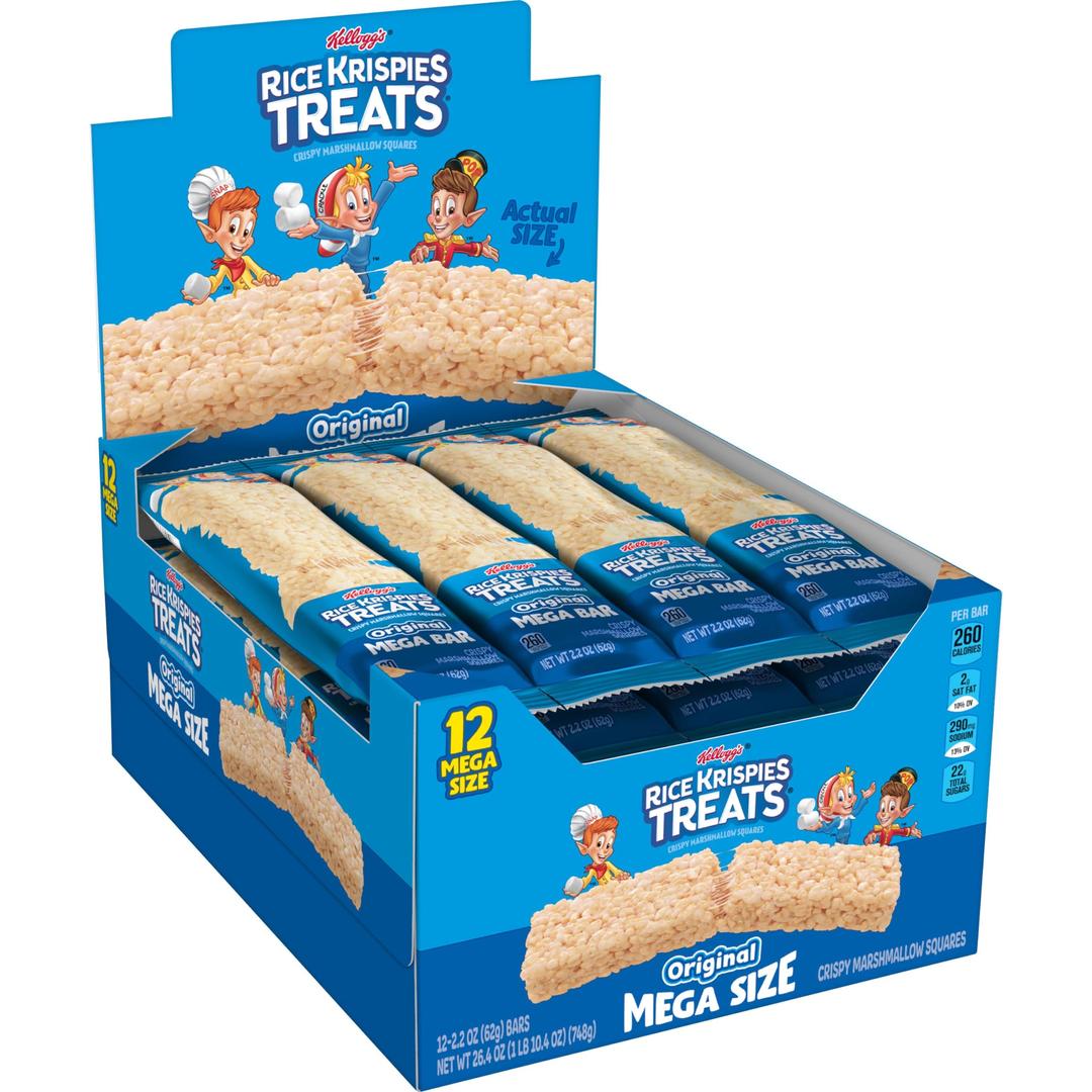 RICE KRISPIES TREATSMarshmallow Snack Bar, Kids Snacks, School Lunch, Original, 2.2oz Bar (1 Bar)