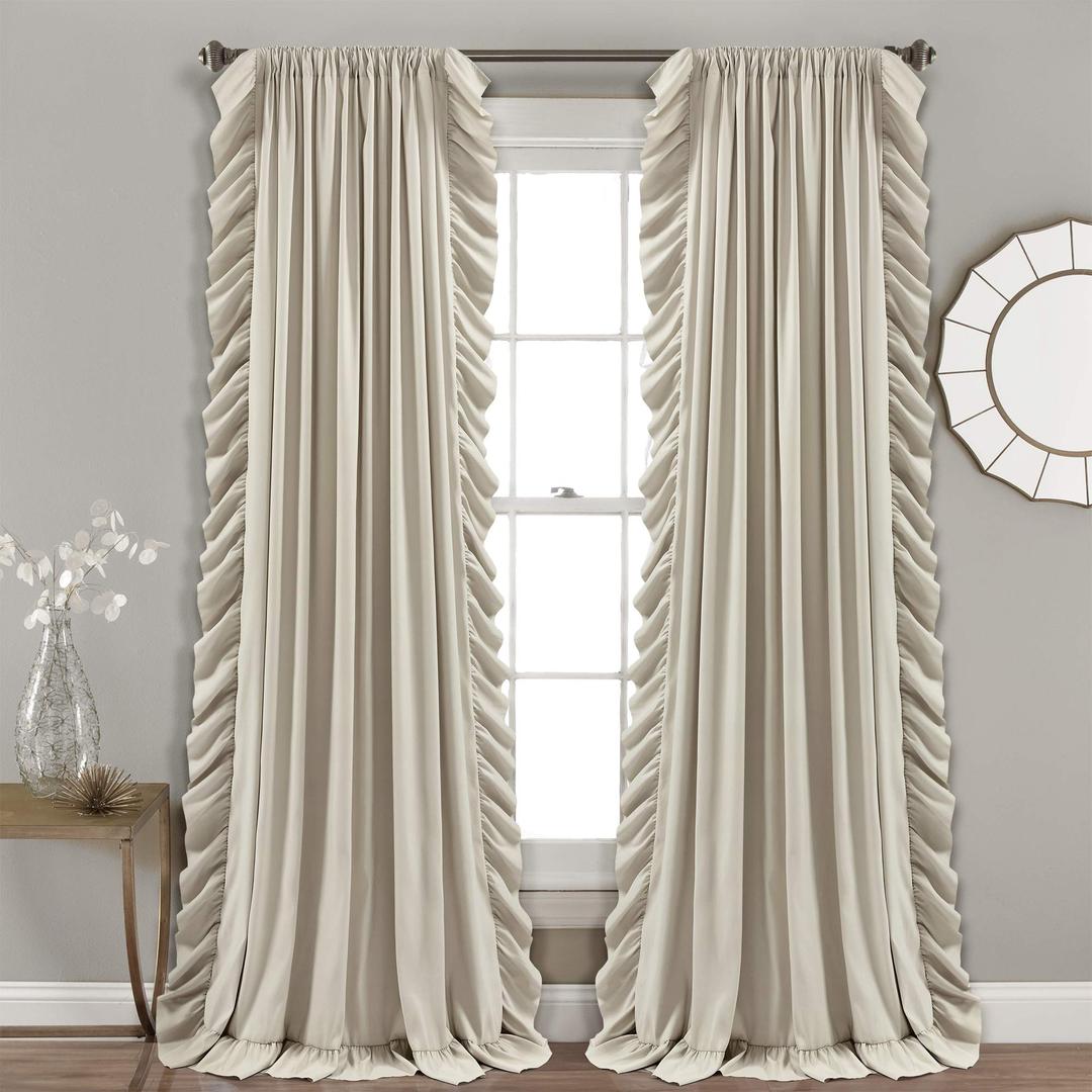 Reyna Window Curtain Panels Wheat 54X84 Set