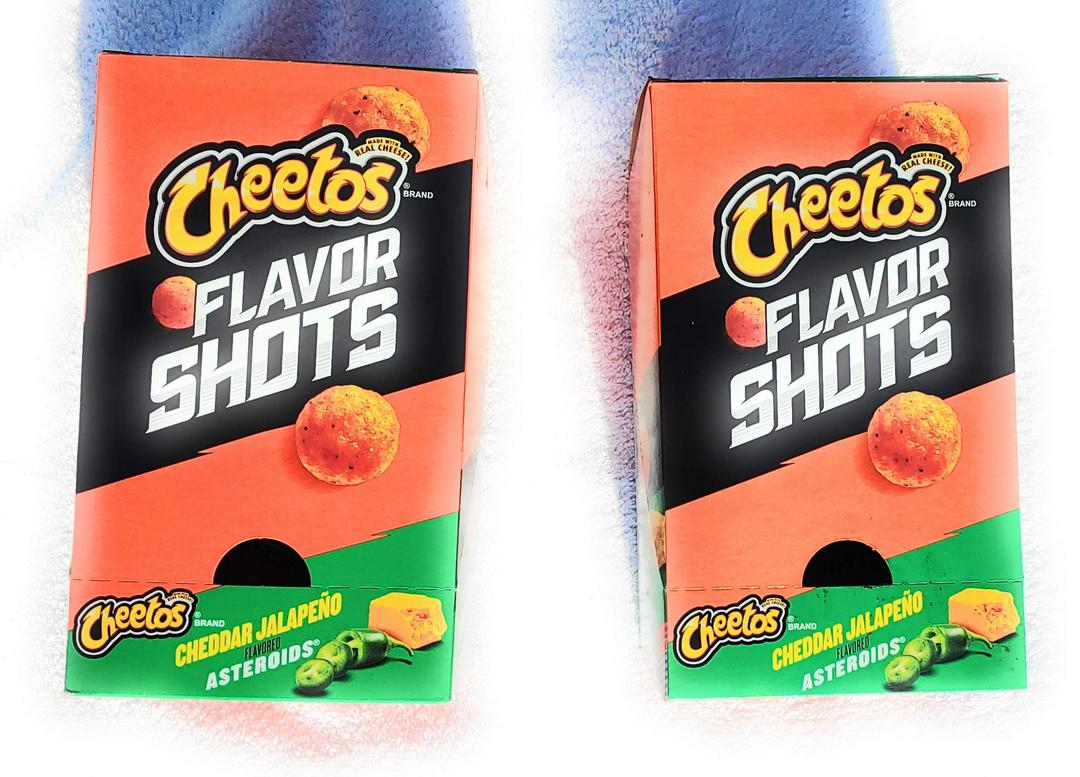 Cheetos Asteroids Flavor shots cheddar jalapeno (2) boxes of pack of 6