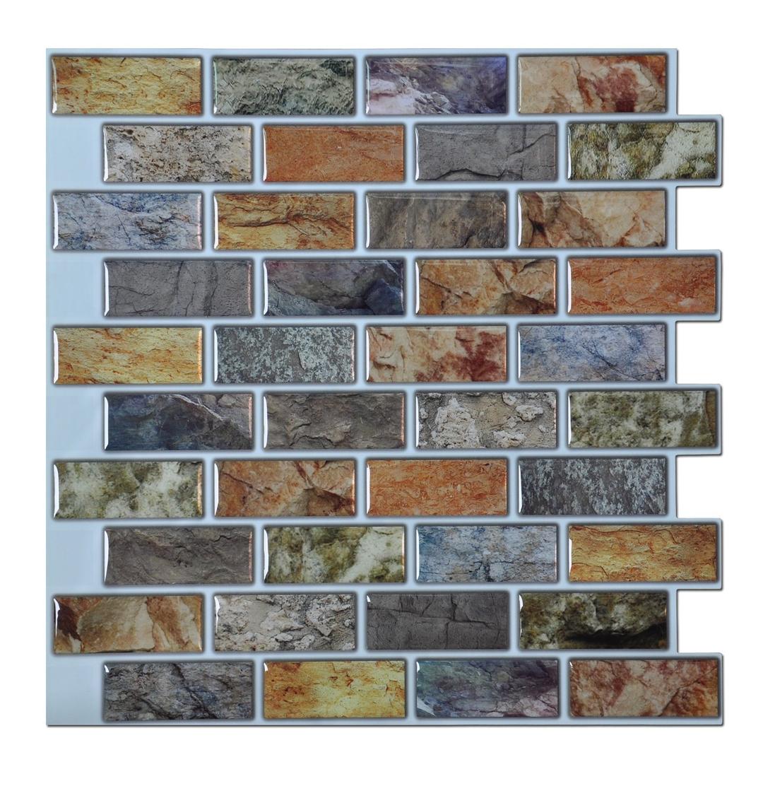 Art3d A17014P6 Peel and Stick backsplash Tile, 6 Sheets, A17014-12 x12