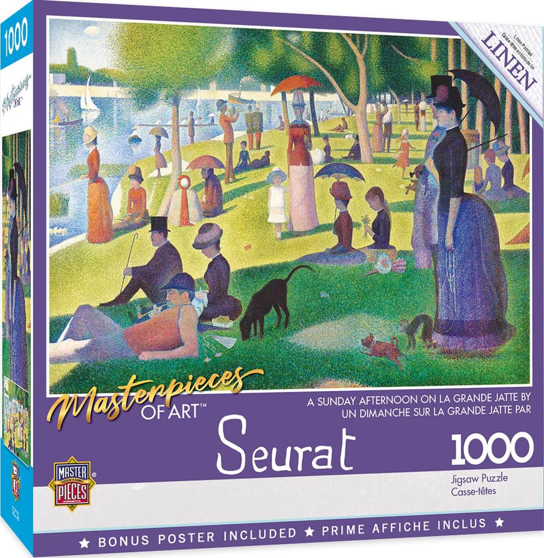 MasterPieces 1000 Piece Jigsaw Puzzle for Adults, Family, Or Youth - A Sunday On La Grande Jatte - 19.25"x26.75"