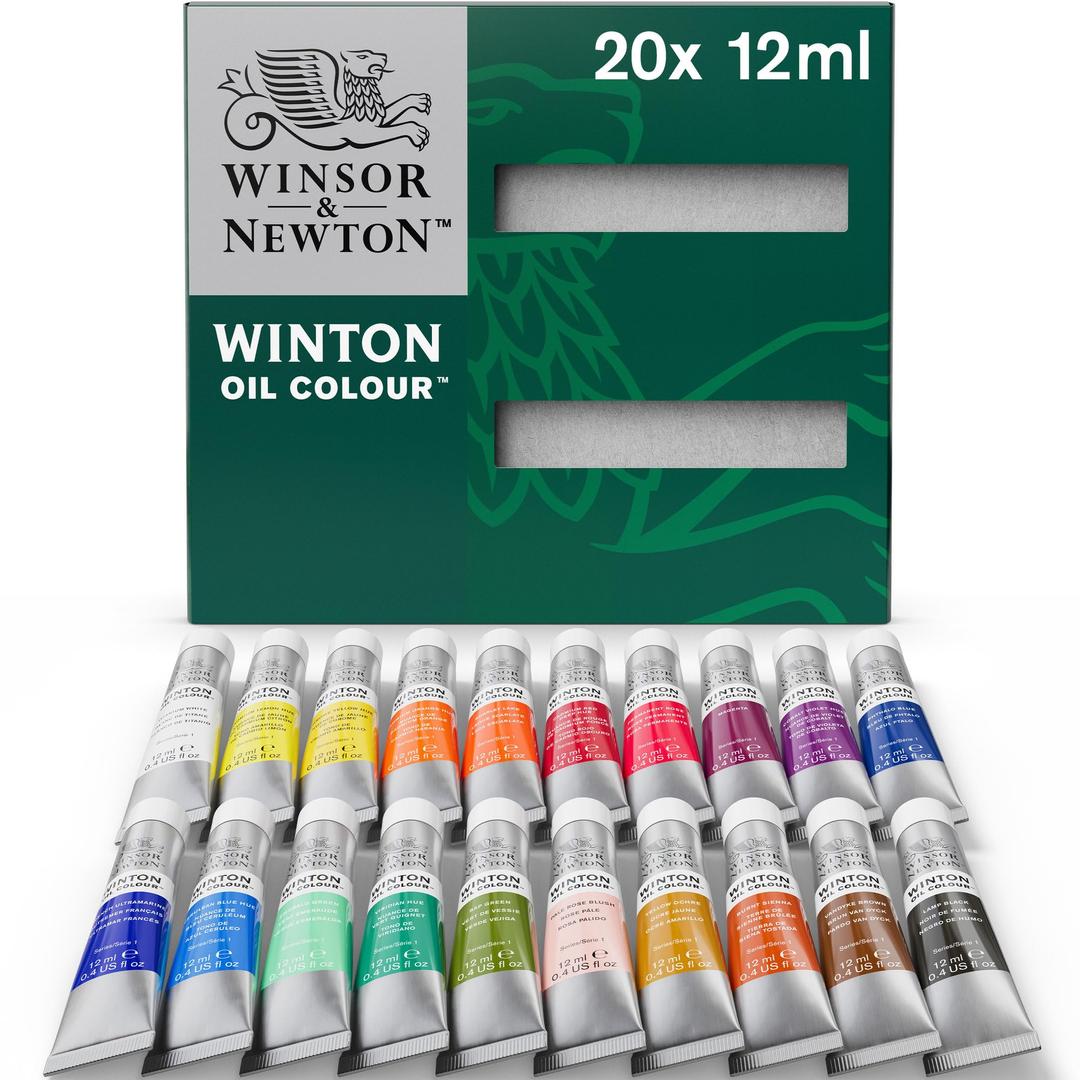 Winsor & NewtonWinton Oil Color Paint Set, 20 x 12ml (0.4-oz) Tubes