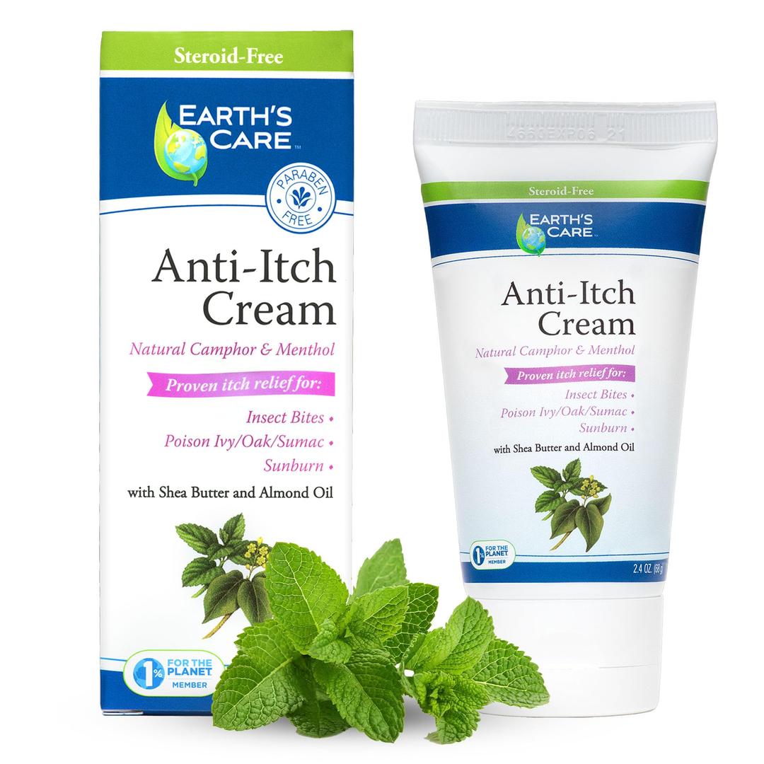 Earth's CareAnti Itch Cream - Extra Strength - Soothes Sunburns, Rashes and Minor Skin Irritation 2.4 OZ