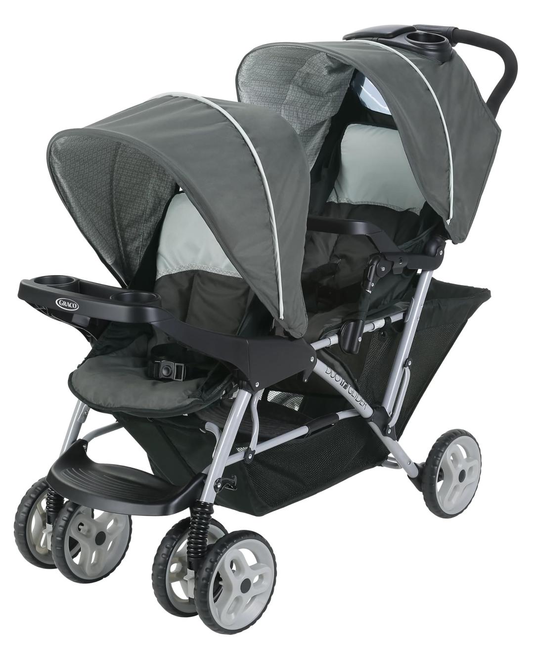 GracoDuoGlider Double Stroller | Lightweight Double Stroller with Tandem Seating, Glacier