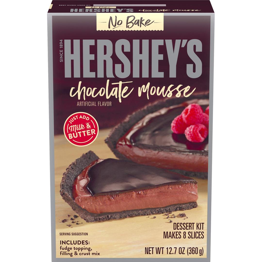 Hershey's No Bake Chocolate Fudge Mousse Dessert Kit (12.66 oz Boxes, Pack of 6)