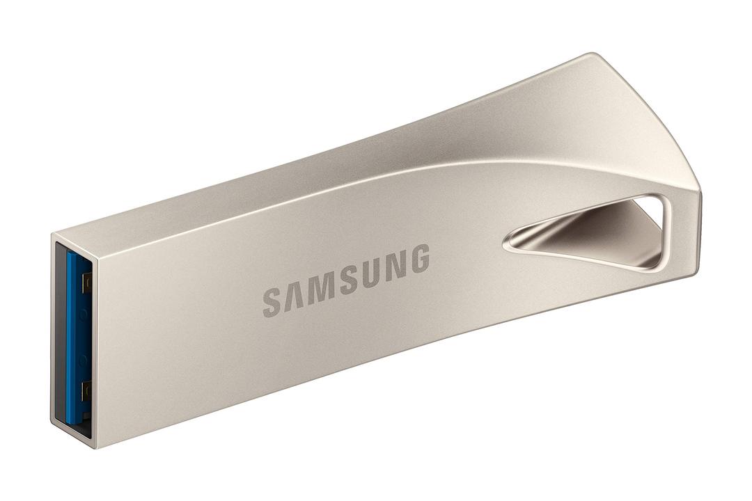 SAMSUNGBAR Plus 64GB - 300MB/s USB 3.1 Flash Drive Champagne Silver (MUF-64BE3/AM)