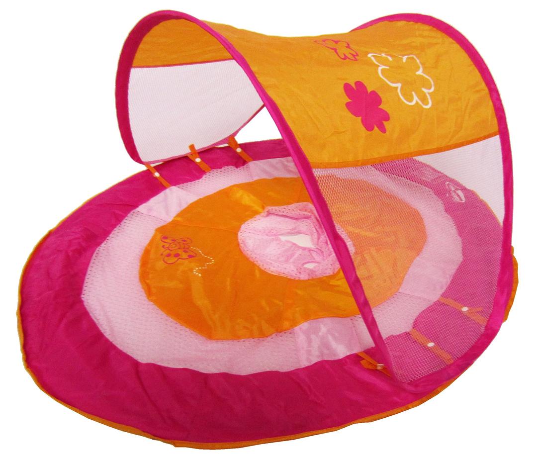 SwimWays Baby Spring Float Sun Canopy - Pink Butterfly