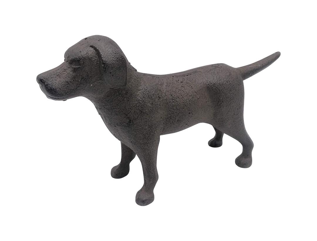 Comfy Hour Antique and Vintage Animal Collection Cast Iron 7.6" Standing Dog Figurine, Gift for Person who Loved Dog, Black