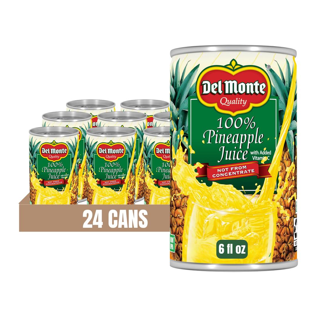 Del Monte100% Pineapple Juice 24 cans, 6 fl oz.