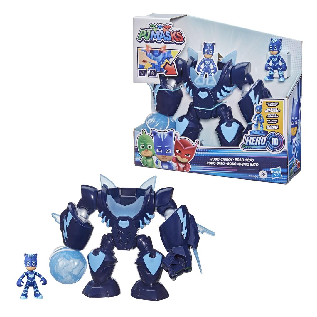 PJ Masks Robo-Catboy Preschool Toy with Lights and Sounds for Kids Ages 3 Up, Catboy Robot Suit Action Figure