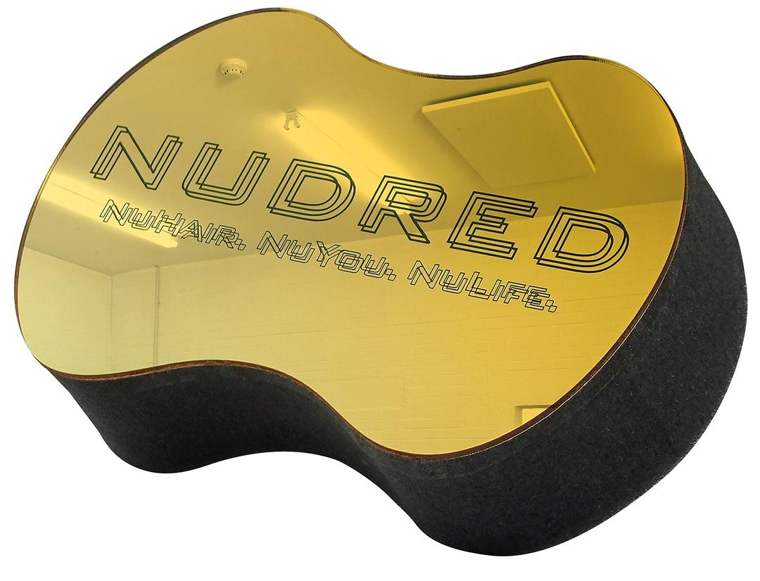 Curl Sponge - NuDred The Original Large Gold Mirrored Afro/Dread Sponge for Coils, Curls, Twists - Natural Hair Twist Sponge for Men and Women with Big Holes