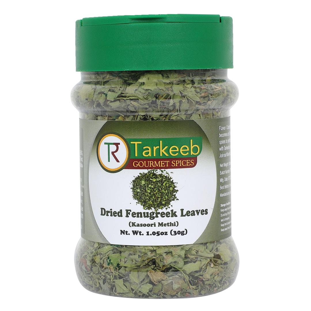 Tarkeeb Fenugreek Leaves Dried (Kasoori Methi) | All Natural | Salt-Free | Vegan | No Colors | Gluten Free | NON-GMO | Indian Origin |