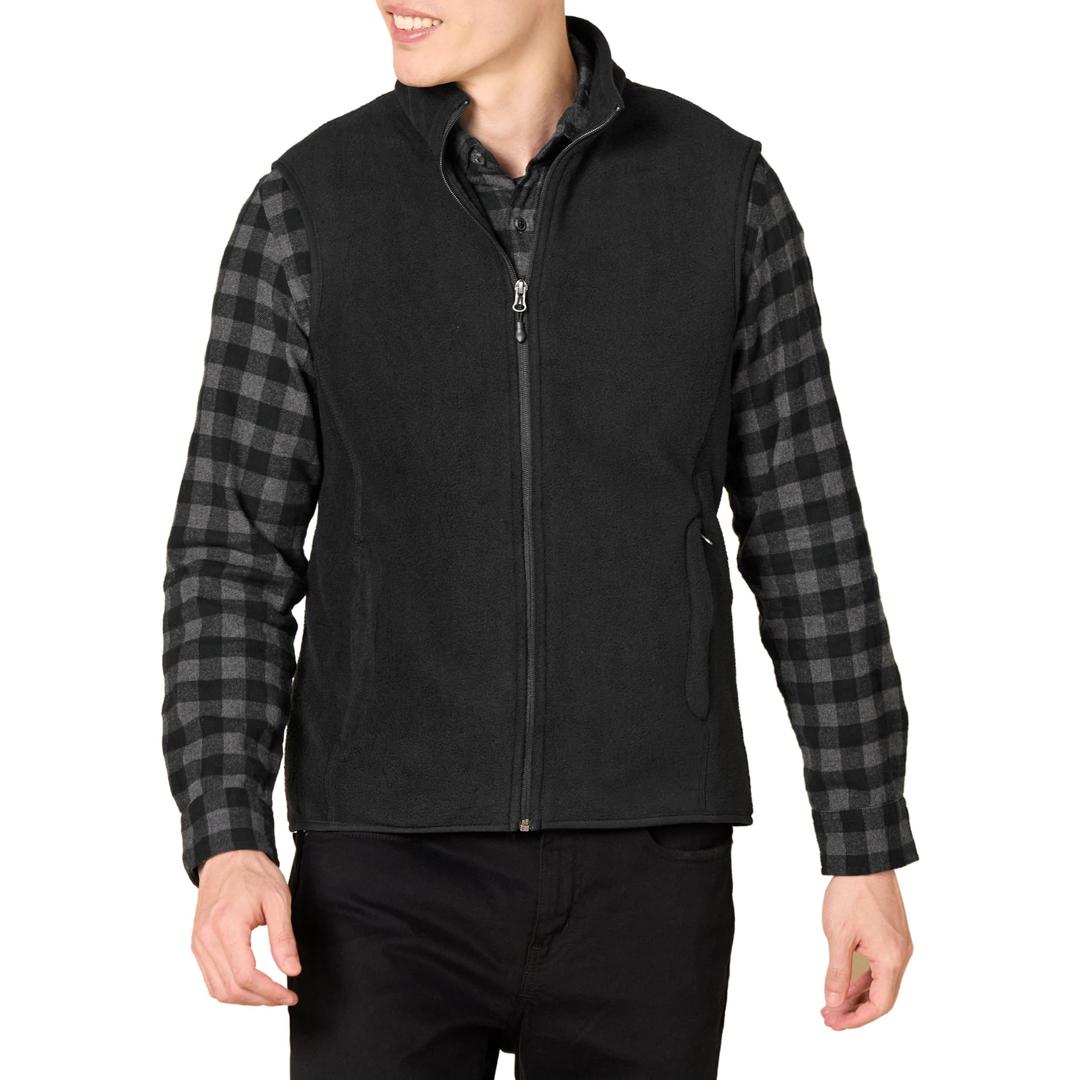 Amazon Essentials Men's Full-Zip Polar Fleece Vest (Available in Big & Tall)