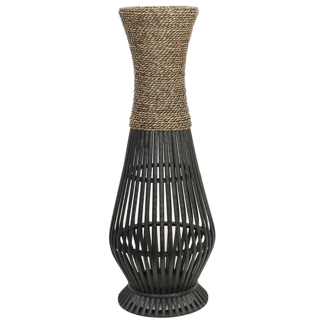 Hosley Tall Bamboo Wood Floor Vase 26" High. Ideal Gift for Wedding, Special Occasions, Home Office, Spa, Reiki, Organic/Natural Settings, Dried Floral Arrangements P1