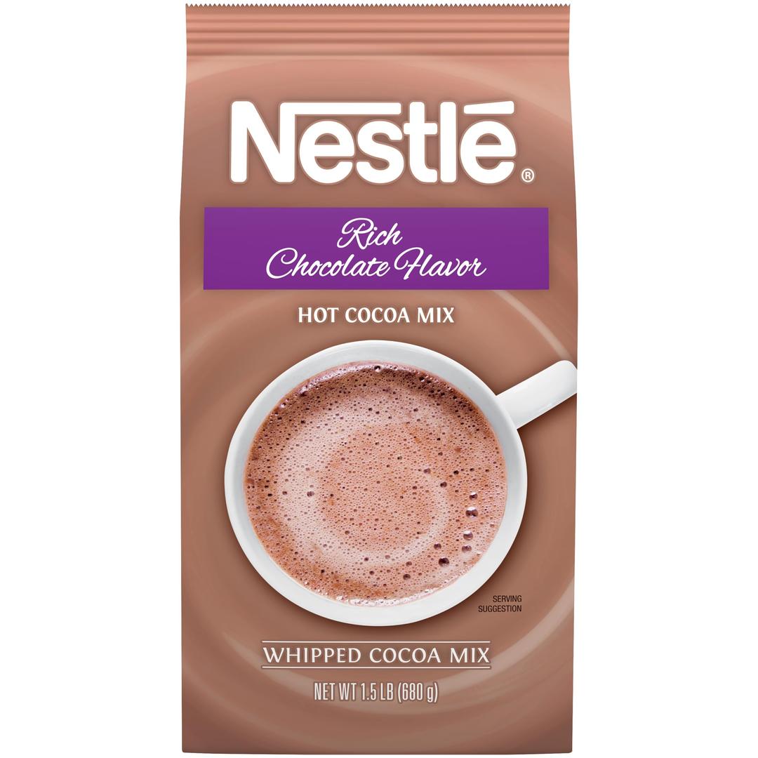 Nestle Hot Chocolate Mix, Rich Chocolate Flavor, Bulk Whipped Hot Cocoa Mix, 1.5 lb Bag