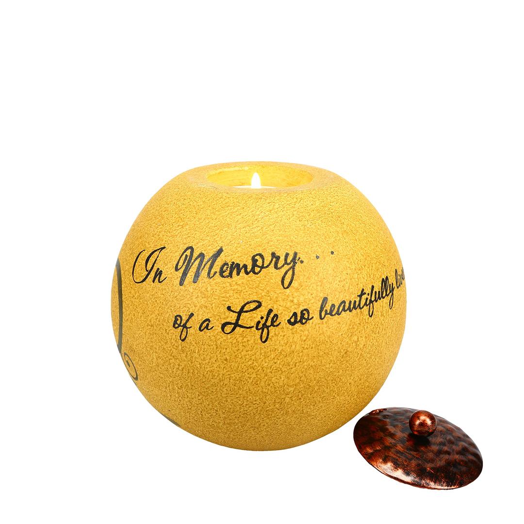 Pavilion Gift CompanyComfort Candles 5-Inch Round Tea Light Holder, in Memory