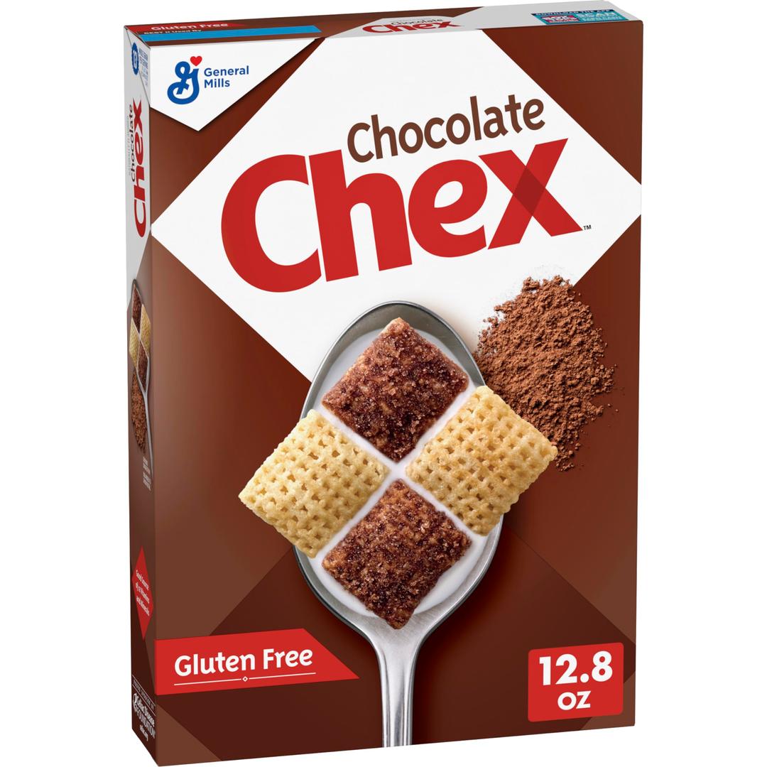 Chocolate Chex Gluten Free Breakfast Cereal, Homemade Chex Mix Ingredient, 12.8 oz