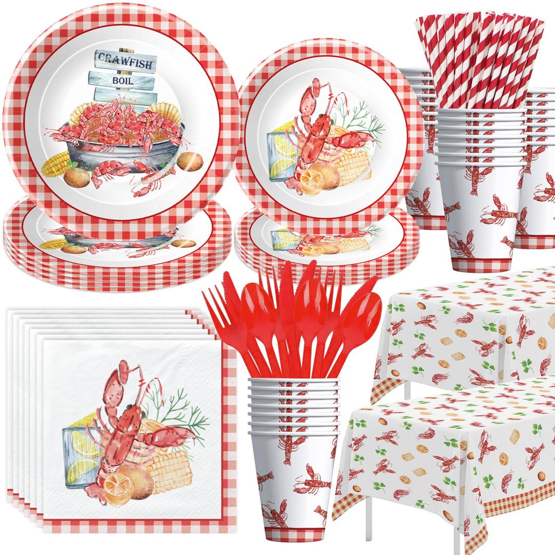 Xigejob Crawfish Boil Party Supplies Tableware