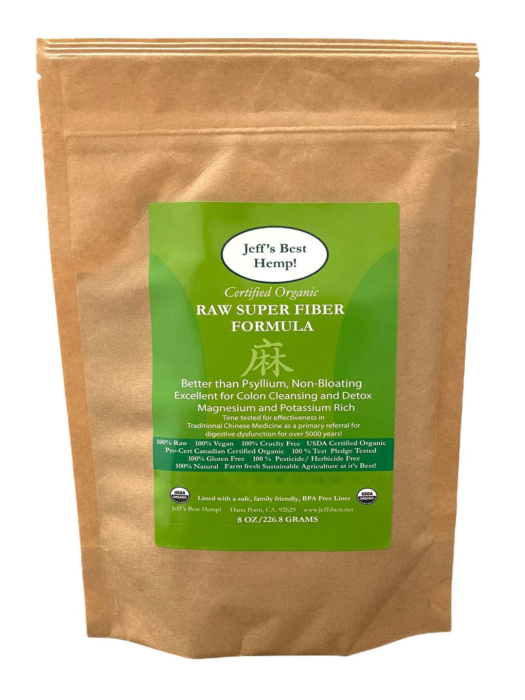 RAW Organic Super Fiber Formula! 227 Grams/8 oz.