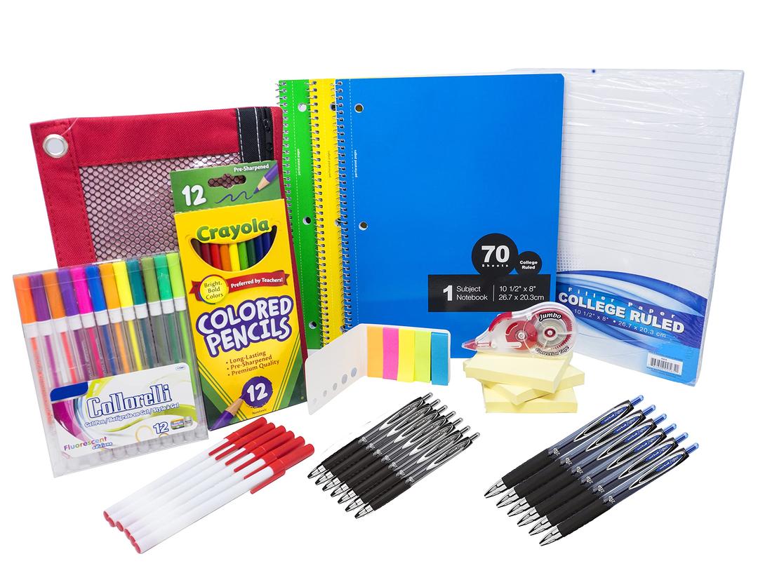 Back to School Supplies, Essential Classroom Supplies for Grades K-8 - Back to School School Supplies for Kids, School Supplies for Boys, 36 Pcs.