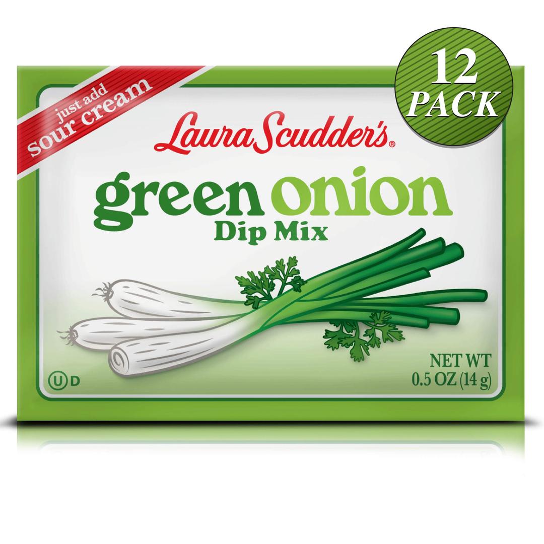 Laura Scudder's Green Onion Dip Mix Seasoning Powder Sauce 0.5 Ounce (Pack of 12)