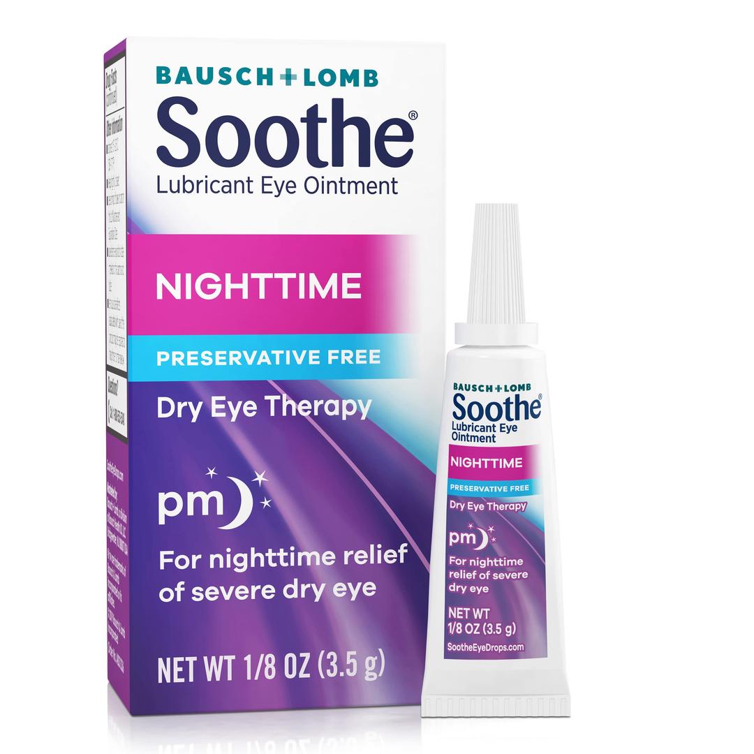 Bausch + Lomb Soothe Lubricant Nighttime Dry Eye Ointment, 0.12 Ounce (Pack of 1)