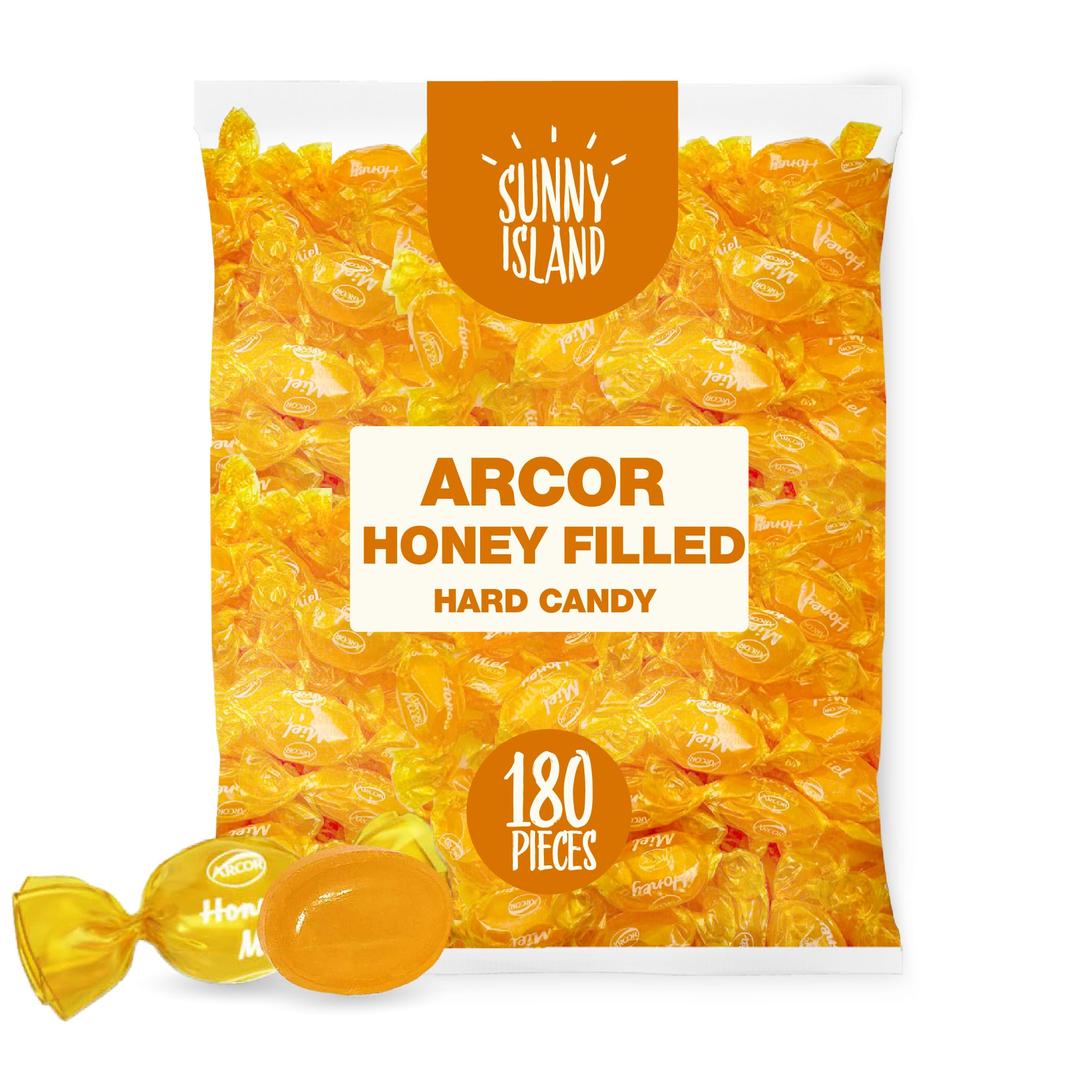 Arcor Honey Filled Hard Candy | 2-Pound Bag | About 180 Pieces | Soothing Throat Drops | Individually Wrapped