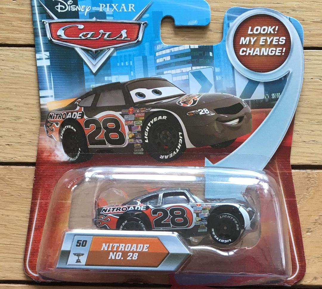 Disney/Pixar Cars, Lenticular Eyes Series 1 Die-Cast Vehicle, Nitroade No. 28, 1:55 Scale