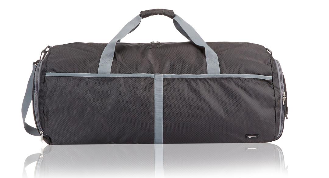 Amazon BasicsPackable Travel Gym Duffel Bag - 27 Inch, Black