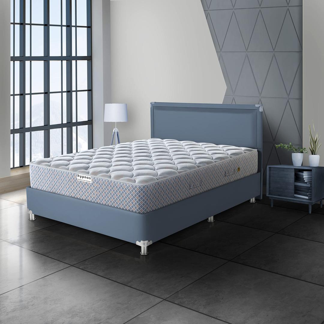 Hypnos Allure Luxury 6 Inch Medium Firm Single Size Pocketed Spring Mattress Blue Orange (78X42X06)