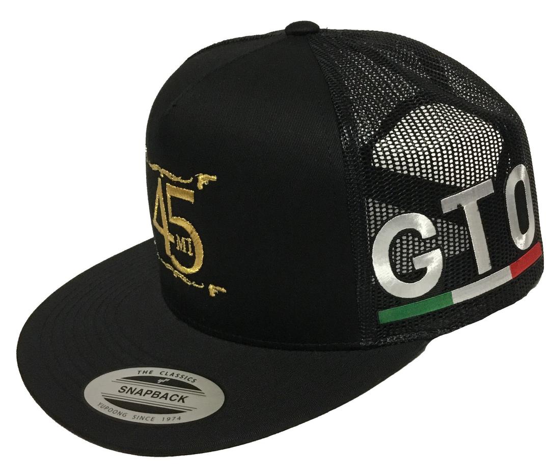 Capsnmore El Fantasma Y Su 45 Guanajuato 2 Logos Hat Black Mesh Snapback