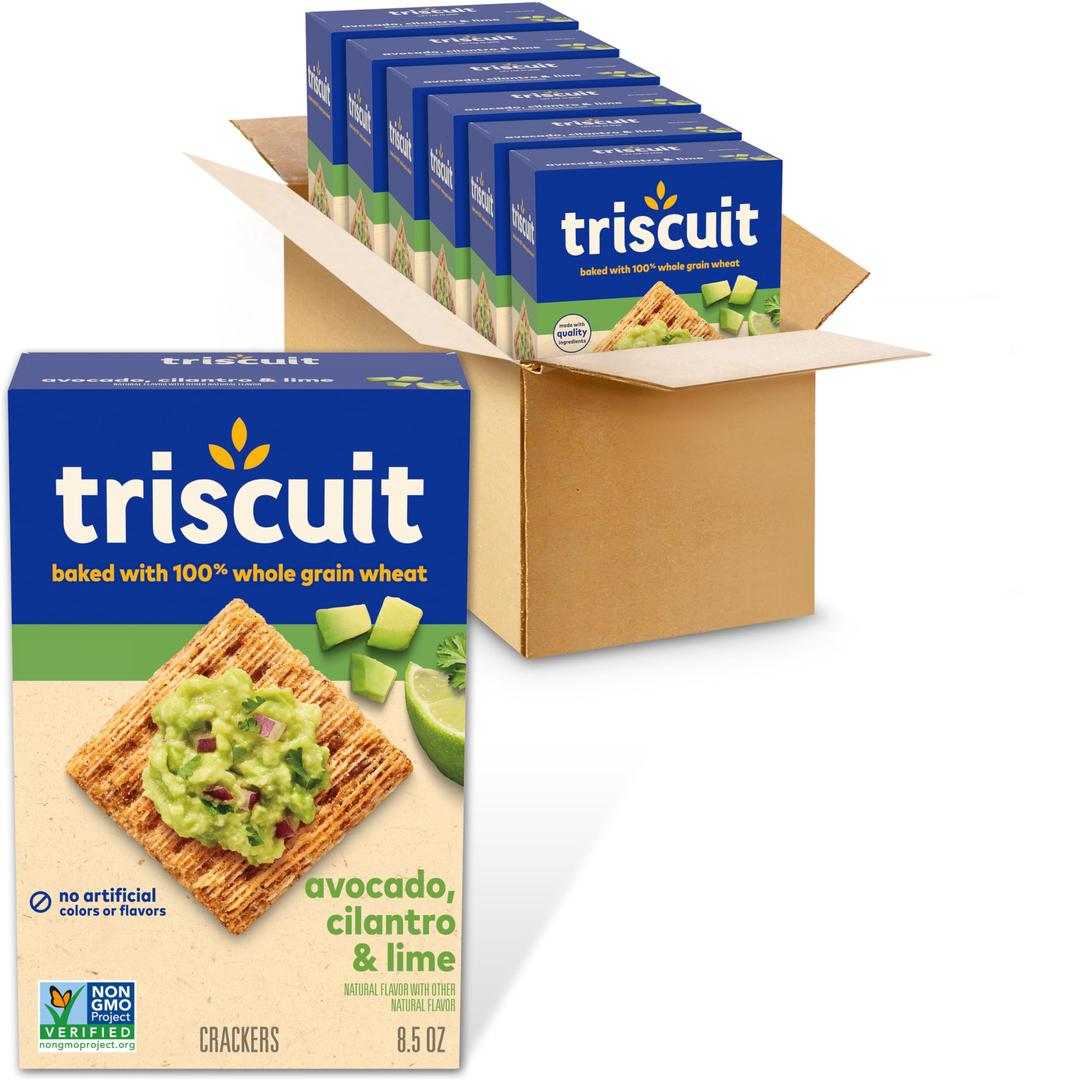 Triscuit Avocado, Cilantro & Lime Whole Grain Wheat Crackers, 6 - 8.5 oz Boxes