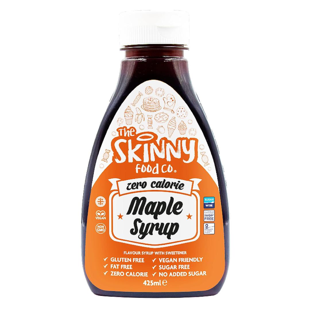 Skinny Food Co Sugar Free Maple Syrup 425ml - Zero Calorie Syrup For Breakfast, Snacks, Drinks & Desserts - Vegan, Gluten-free, Keto & Paleo Friendly Maple Syrup - Sugar Free Maple Syrup UK