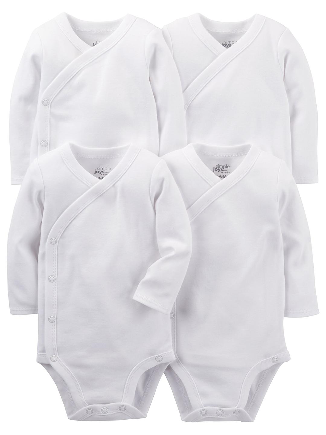 Simple Joys by Carter'sunisex-baby 4-pack Side Snap Bodysuit