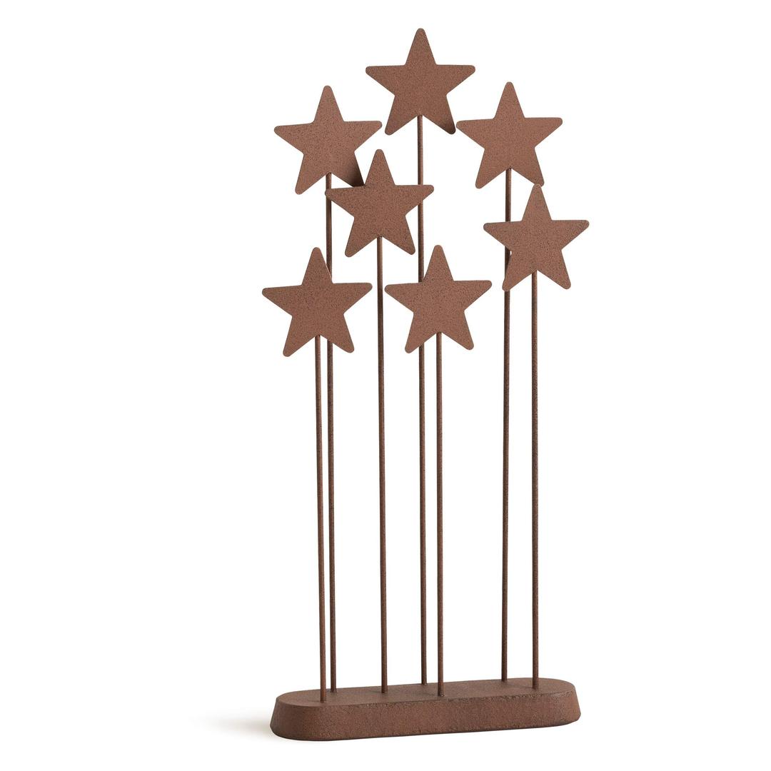 Willow Tree Metal Star Backdrop, Designed for Classic Nativity Collection, Stand Rustic Metal Stars Behind Holy Family or Next to Creche, Hand-Painted Accessory